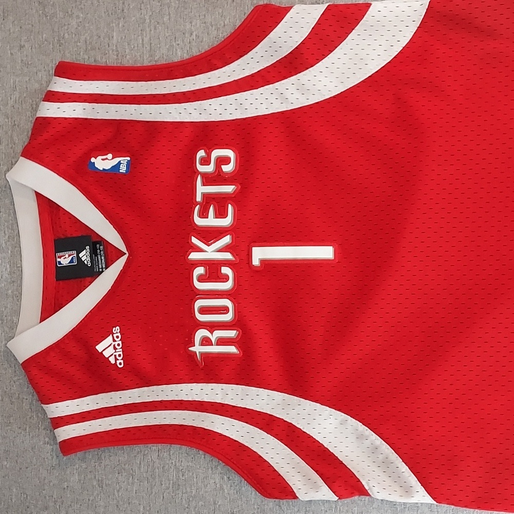Adidas NBA Houston Rockets Tracy McGrady 1 Red White Basketball Jersey Size Med